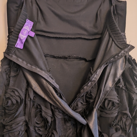 Unique rosette mesh dress.  Sz 10 - Picture 5 of 7